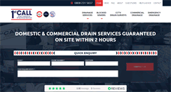 Desktop Screenshot of 1stcalldrains.com